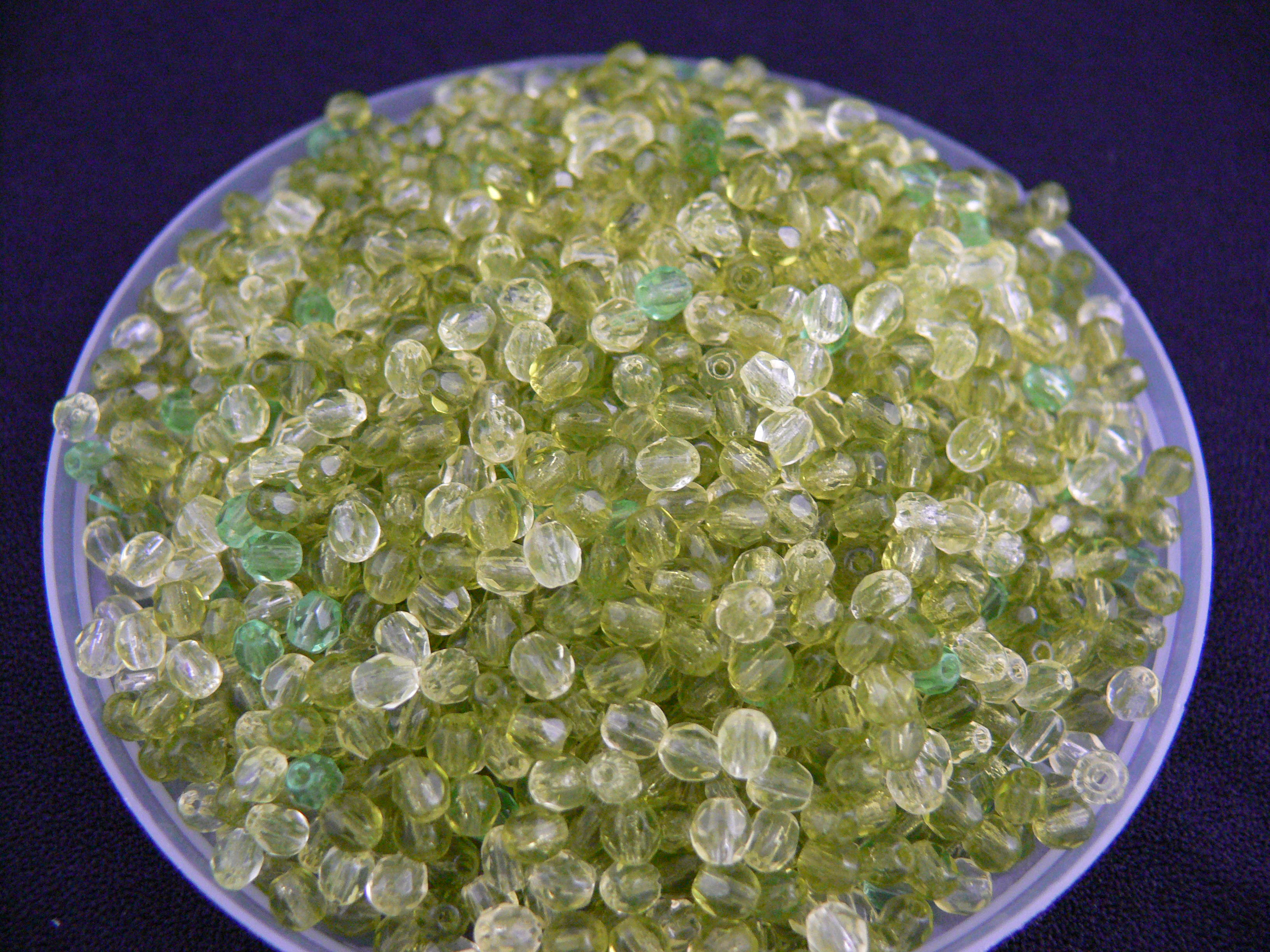 Moss Green mix 4mm Czech Crystal Beads